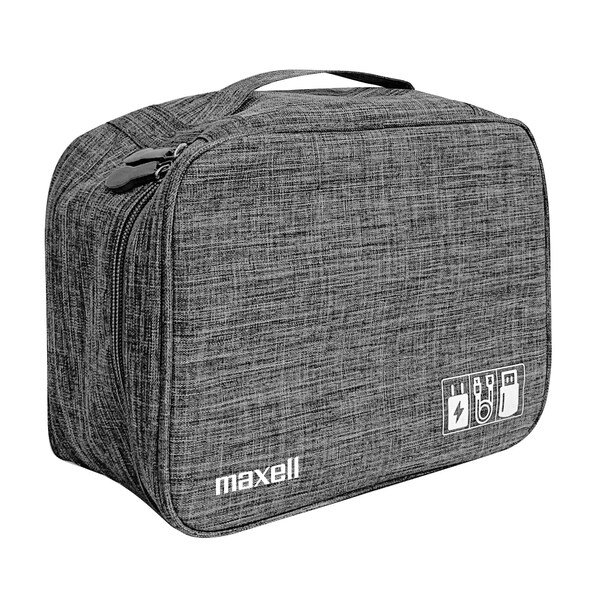 Maxell TG-OG2 SOFT SIDED TECH GEAR ORGANIZER WITH ZIPPER CLOSURE, GRAY PDQ - 197331