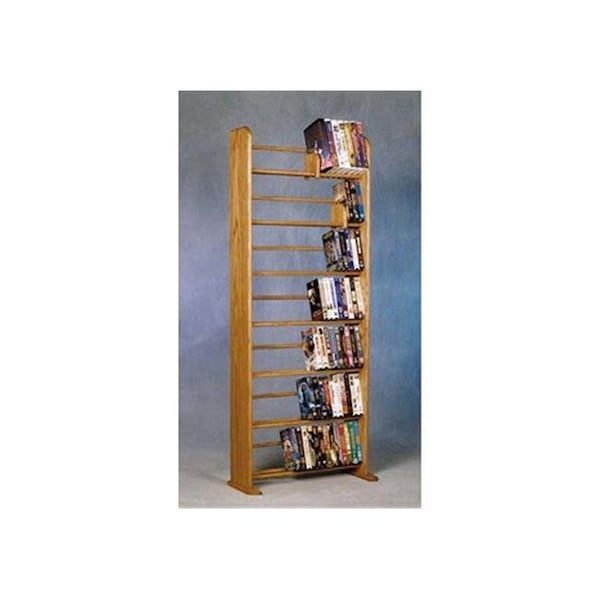 Wood Shed Wood Shed 705- DVD-VHS Solid Oak 7 Row Dowel DVD-VHS Rack - 705- DVD/VHS