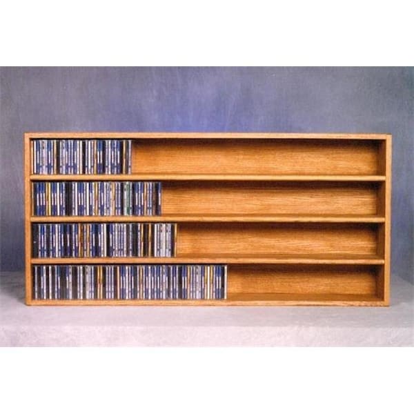 Wood Shed Wood Shed 403-4 Solid Oak Wall or Shelf Mount CD Cabinet - 403-4