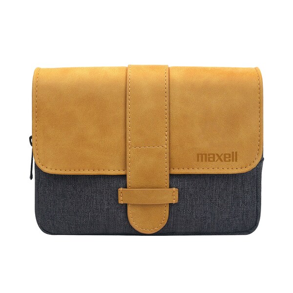 Maxell TG-OY1 SOFT SIDED TRAVEL ORGANIZER WITH ZIPPER CLOSURE, TAN FLAP PDQ - 197271