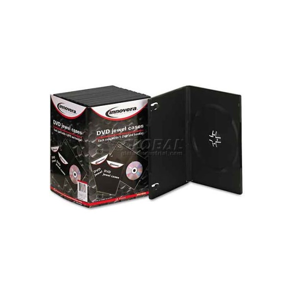Innovera Innovera 72810 Standard DVD Case, Black, 10/Pack - 72810