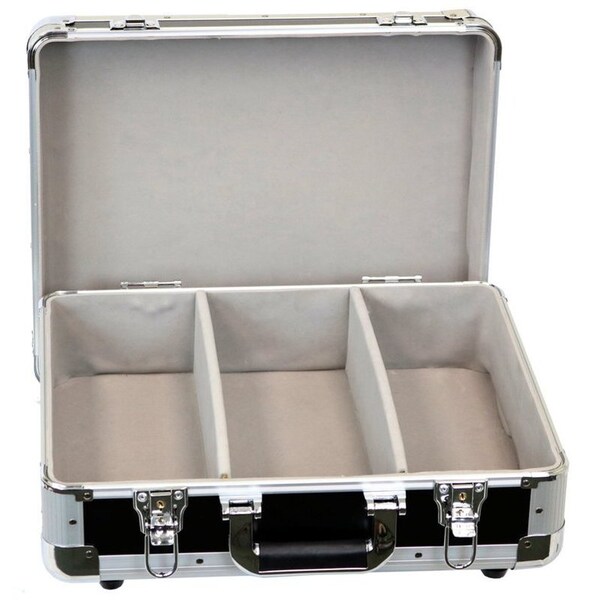 Deejay Led Lightweight CD Case w/3 Rows Holds up to 65 Jewel Cases or up to 200 Plastic Sleeves - TBHECD3BK