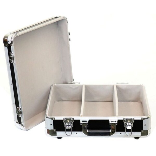 Deejay Led Lightweight CD Case w/3 Rows Holds up to 65 Jewel Cases or up to 200 Plastic Sleeves - TBHECD3BK