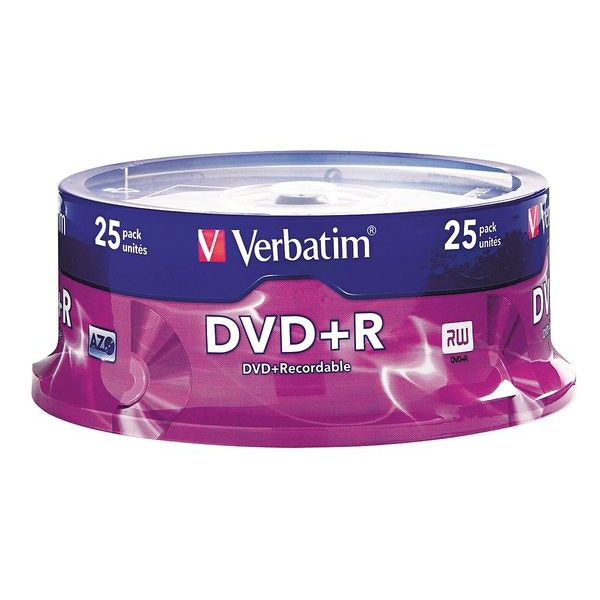 Verbatim DVD+R Disc, 4.70 GB, 120 min, 16x, PK25 - VER95033