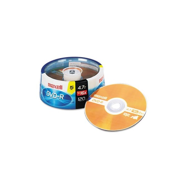 Maxell Maxell, Dvd-R Discs, 4.7gb, 16x, Spindle, Gold, 15PK - 638006