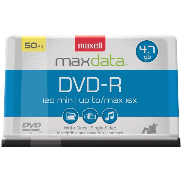 Maxell Digital 4.7GB 120-Minute DVD-R 50pcs Spindle - 638011