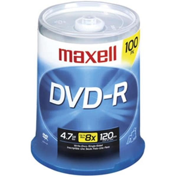 Maxell MAXELL 638014 4.7 GB DVD-R 100-ct spindle - 638014