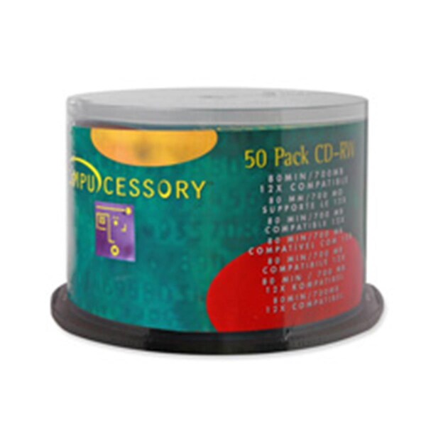 Compucessory CD-RW- Branded Surface- 700MB-80 Minute Cap- 12X Speed, 50PK - CO463395