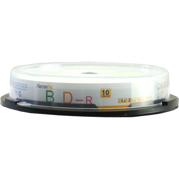 Xtrempro BD-R 6X 25GB 135Min Blu-Ray Blank Discs in Spindle, 10PK - XT131667