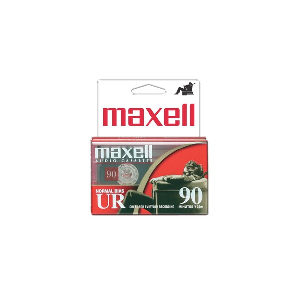 Maxell UR-90 AUDIOTAPE, 90 MINUTE 2PK HANGING, 2PK - 108527