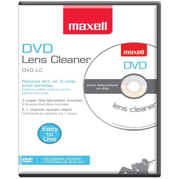 Maxell DVD-LC DVD LENS CLEANER IN STORAGE DVD CASE FOR DVD PLAYERS AND DRIVES - 190059