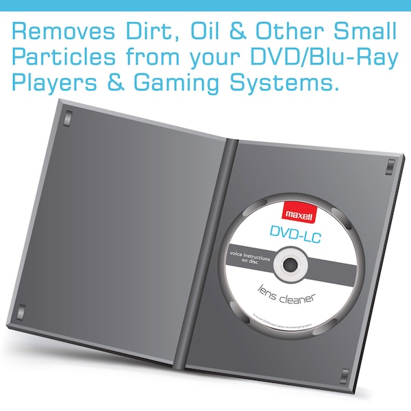 Maxell DVD-LC DVD LENS CLEANER IN STORAGE DVD CASE FOR DVD PLAYERS AND DRIVES - 190059