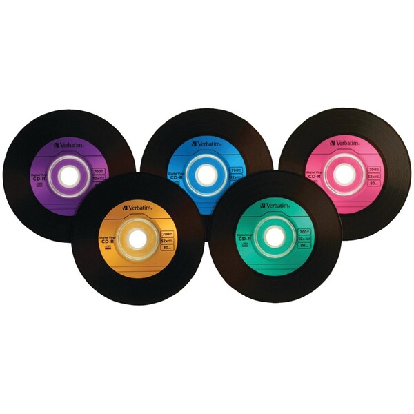 Verbatim Digital 700MB 80-Minute Vinyl CD-R with 50pcs Spindle - 94587
