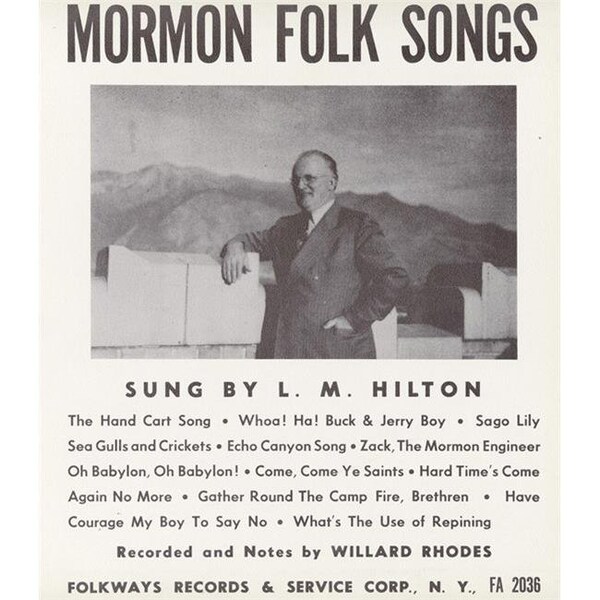 Smithsonian Folkways Smithsonian Folkways FW-02036-CCD Mormon Folk Songs - FW-02036-CCD