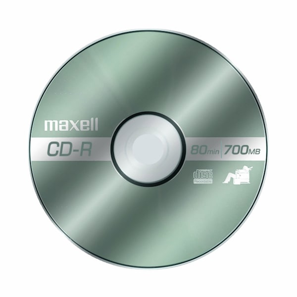 Maxell CD-R700 CD-R WRITE ONCE 700MB/UP TO 80MIN RECORDING 5PK JEWEL CASE, 5PK - 648205