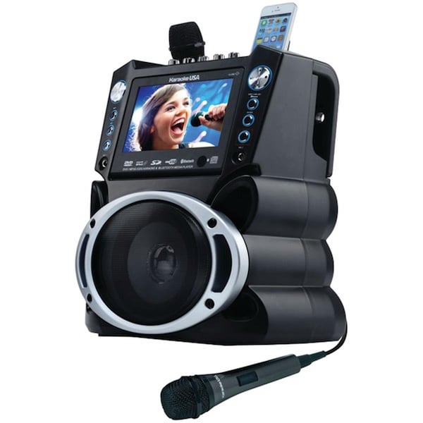Karaoke Usa DVD-CD Plus G-MP3 Plus G Bluetooth Karaoke System with TFT Color Screen, Black - 7 in. - KA392252