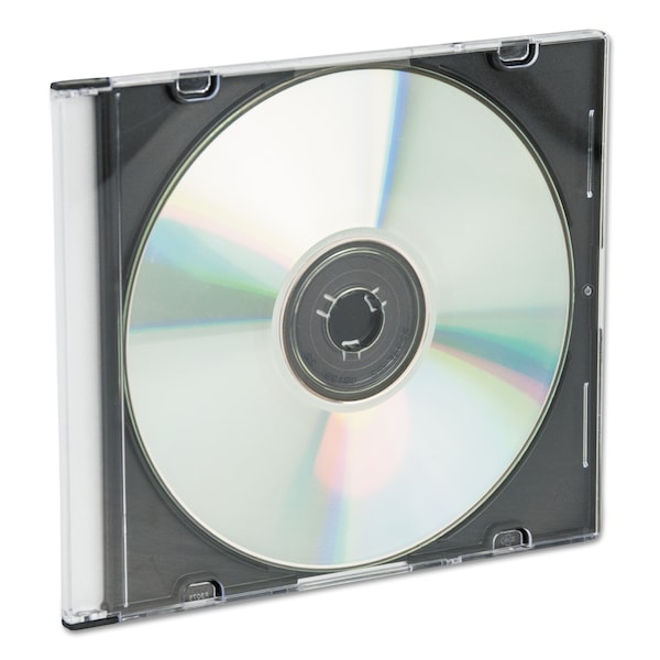 Innovera CD/DVD Slim Jewel Cases, Clear/Black, PK25 - IVR85825