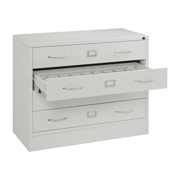 Global Industrial 37W Media Cabinet, 4 Drawer, Putty - 249043