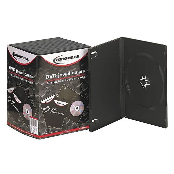 Innovera DVD Standard Jewel Case, Black, PK10 - IVR72810