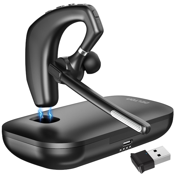 Delton 95X Ultralight Executive Wireless Noise Canceling Bluetooth Headset w/ Auto-Pairing USB - DBH95X
