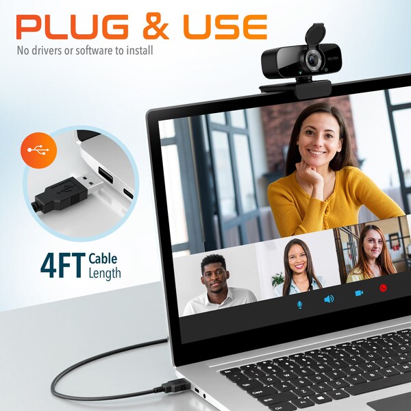Delton 90X Ultralight Executive Wireless Earbud Bluetooth Computer Headset w/ Case/Stand, Auto-Pairing USB - DBTHEAD90XBNDL