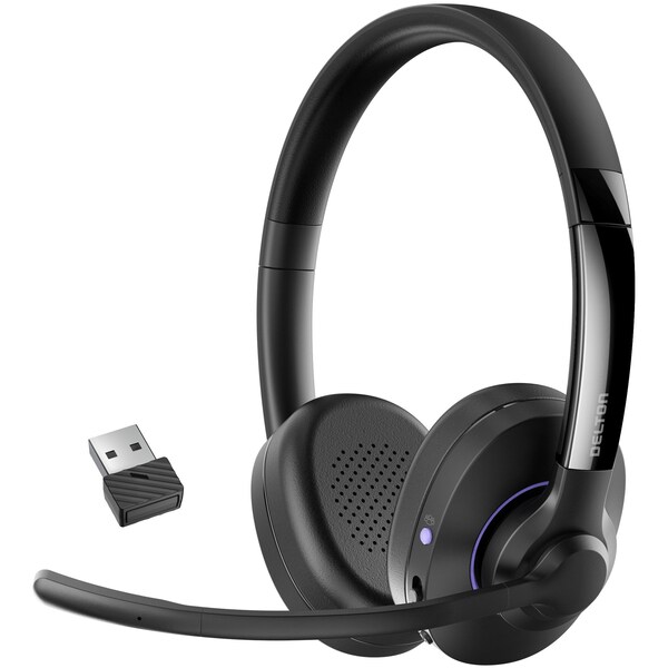 Delton 60X Wireless Bluetooth Over The Head Noise Canceling Stereo Computer Headset Auto-Pair USB - DBTHEAD60XBTDL