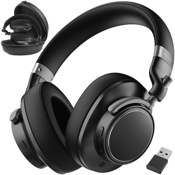 Delton M201D Wireless Computer Headset Stereo Bluetooth Headphones Over the Ear Comfort Cups w/ Microphone - DBHM201D