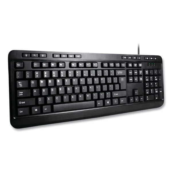 Adesso AKB132UB 118-Key MM Desktop USB Keyboard, Black - AKB132UB