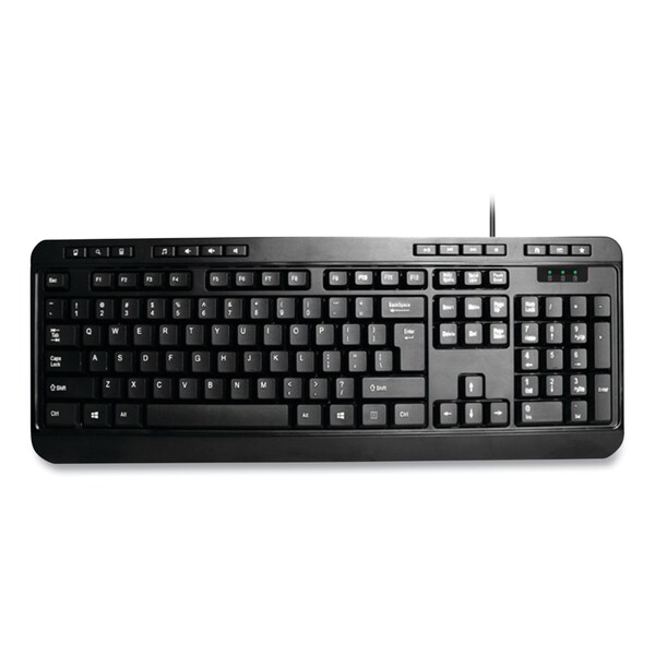 Adesso AKB132UB 118-Key MM Desktop USB Keyboard, Black - AKB132UB