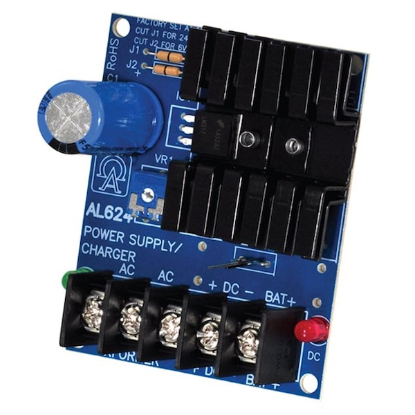 Altronix POWER SUPPLY BOARD ONLY, 6/12VDC AT 1.2 AMP NO TRANS, 24VDC AT 750MA - AL624