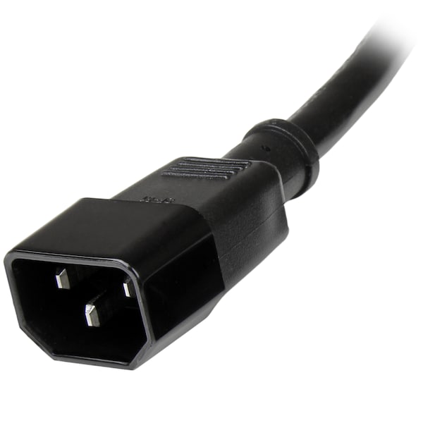 Startech.Com 3ft 14AWG C14 to C13 PDU Power Extension Cord Cable - 14 AWG - PXT100143