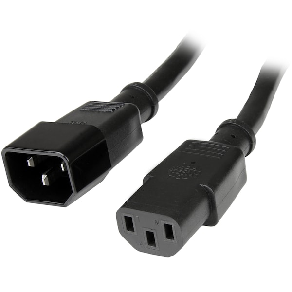 Startech.Com 3ft 14AWG C14 to C13 PDU Power Extension Cord Cable - 14 AWG - PXT100143