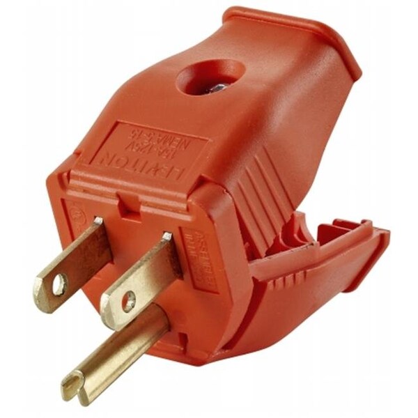 Leviton Leviton Mfg 003-3W101-0OR 2 Pole 3 Wire Orange Grounding Plug - 003-3W101-0OR