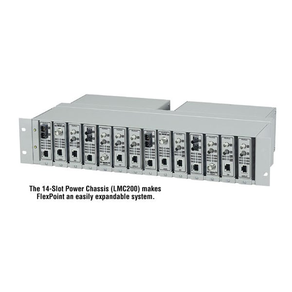 Black Box Flexpoint 14-Slot Power Chassis, Dual Po - LMC200-2PS