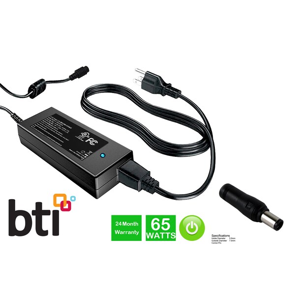 Battery Technology 19V 65W Slim Desktop Ac Adapter (Black) For Dell W/ 7.4Mm Connector - 332-1831-BTI
