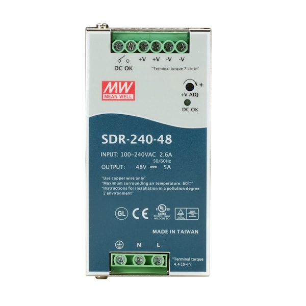 Black Box Din Rail Power Supply 240 Watts, 48 Vd - SDR-240-48