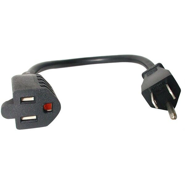 Startech.Com 12in Power Cord Extension - NEMA 5-15R to NEMA 5-15P - PAC101