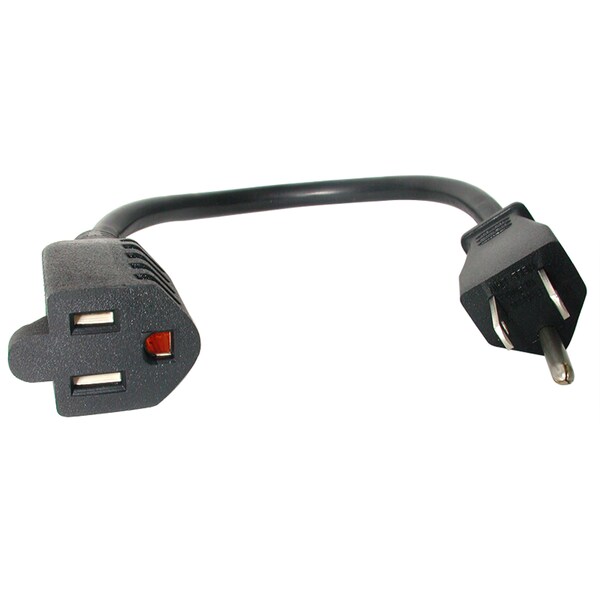 Startech.Com 12in Power Cord Extension - NEMA 5-15R to NEMA 5-15P - PAC101