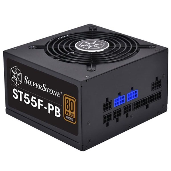 Silverstone 550 watt ATx Power Supply 80 Plus Bronze with 100 Percent Modular Cable Design, Black - ST55F-PB