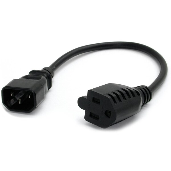 Startech.Com 1ft Computer Power Cord - IEC320 EN 60320 C14 to NEMA 5-15R - PAC100