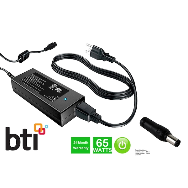 Battery Technology 19V 65W Ac Power Adapter For Various Hp Compaq Notebooks Including - AC-1965129