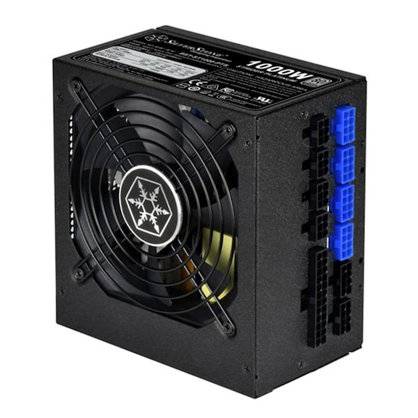 Silverstone 1000 watt Fully Modular 80 Plus Platinum Power Supply in Ultra Compact, Black - SI476496