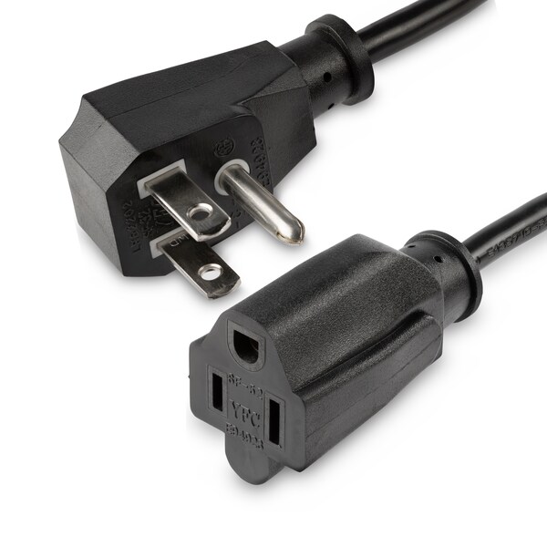 Startech.Com 1.5ft 18in Power Extension Cord - Flat NEMA 5-15P to 5-15R - PACF10118IN