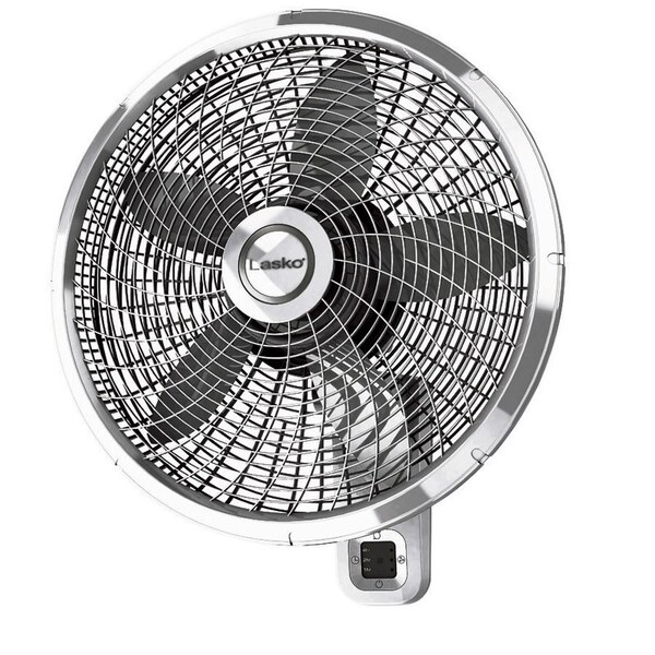 Lasko Lasko 22.5 in. H X 18 in. D 3 speed Oscillating Wall Mount Fan Remote Control - M18950