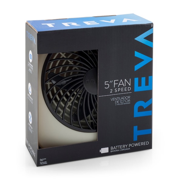 O2Cool Treva 6.29 in. H X 5 in. D 2 speed Personal Fan - FD05004