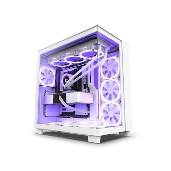 Nzxt H9 Flow Mid-Tower TG F120Q Airflow Fan - White - CM-H91FW-01