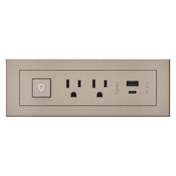 Legrand Plug-In Charger, 2.5" H x 7.1" W x 2.1" D - RDSZCNI10