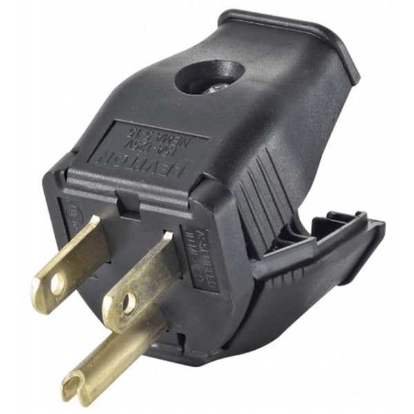 Leviton Leviton Mfg 000-3W101-00E 2 Pole 3 Wire Black Grounding Plug - 000-3W101-00E