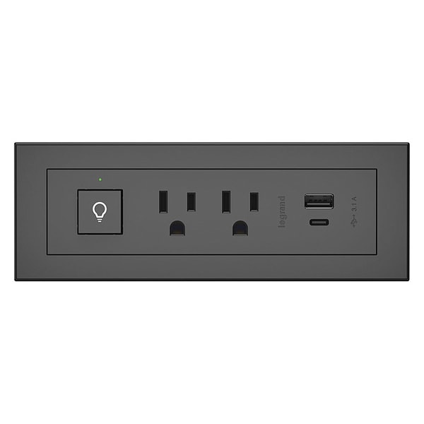 Legrand Plug-In Charger, 2.5" H x 7.1" W x 2.1" D - RDSZCBK10