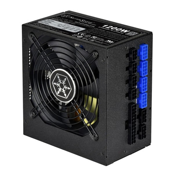 Silverstone 1200 watt Fully Modular 80 Plus Platinum Power Supply in Ultra Compact, Black - SI476497